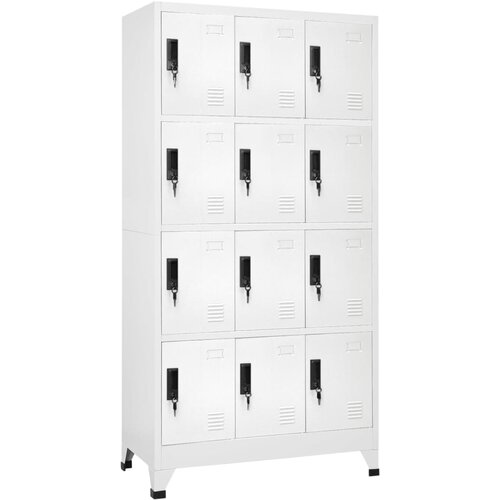 The Living Store Omara s ključavnico bela 90x45x180 cm jeklo - Omarica Na Ključ, (21431186) Slike