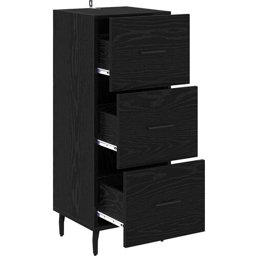 vidaXL Kreveta Crni hrast 34 x 34.5 x 90 cm Konstruirano drvo Cene