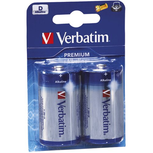  Baterija alkalna 1,5V D pk2 Verbatim 49923 LR20 blister Slike