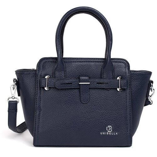 Shelvt Navy blue women&amp;#039;s handbag with silver elements Slike