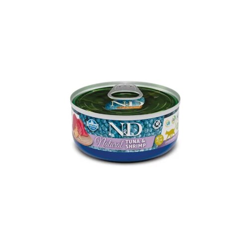 Farmina n&d natural can cat natural tuna&shrimp 70g Cene