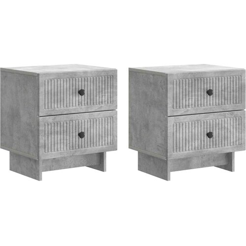  Noćni ormar s ladicama 2 pcs Betonska siva 43 x 34,5 x 47,5 cm Cijene