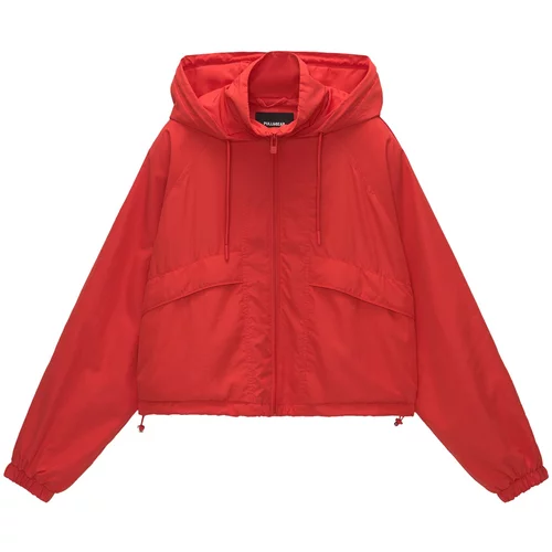Pull&Bear Prehodna jakna rdeča