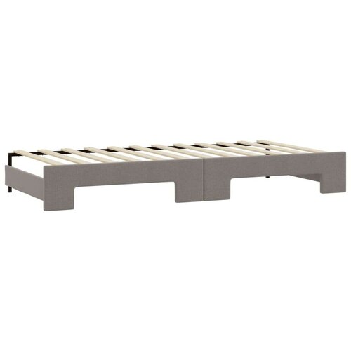  Dnevni krevet na razvlačenje smeđesivi 80 x 200 cm od tkanine Slike