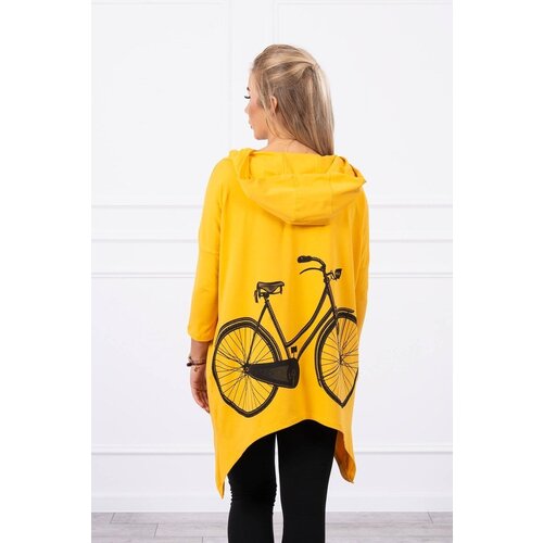 Kesi Sweatshirt with mustard cycling print Cijene