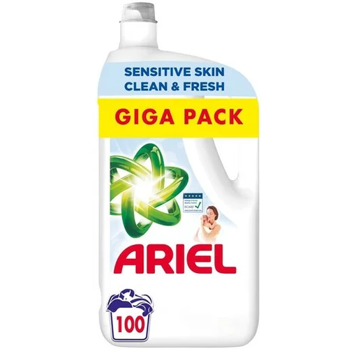 Ariel tekoči detergent za pranje perila Sensitive, 5 l, 100 pranj