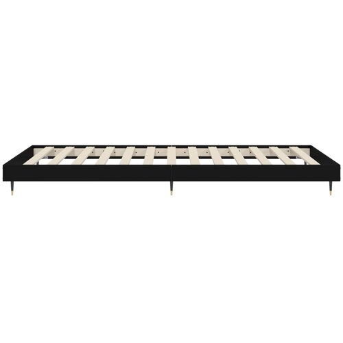  Okvir za krevet crni 75 x 190 cm od konstruiranog drva Slike