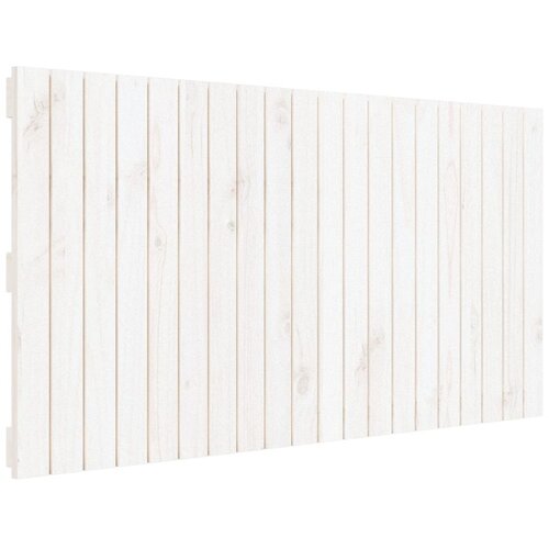  Zidno uzglavlje bijelo 127,5x3x60 cm od masivne borovine Slike