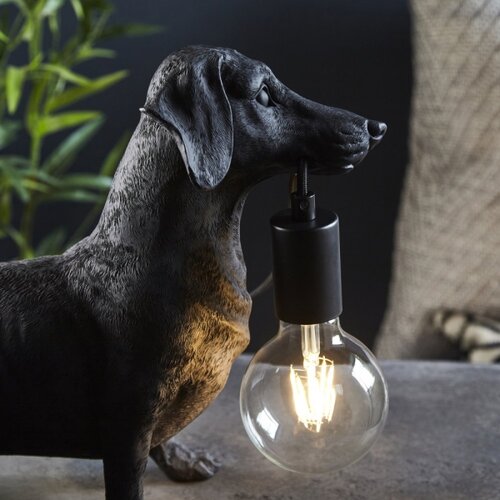  Endon 101188 - Stona lampa DACHSHUND 1xE27/10W/230V crna Slike