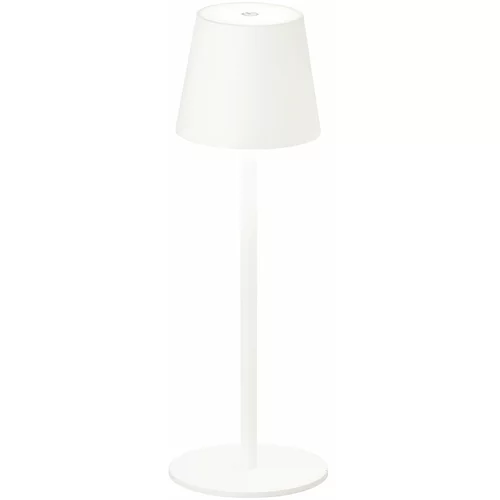 Fischer & Honsel Bijela LED prigušiva stolna svjetiljka sa senzorom pokreta i metalnim sjenilom (visina 38 cm) Tropea -
