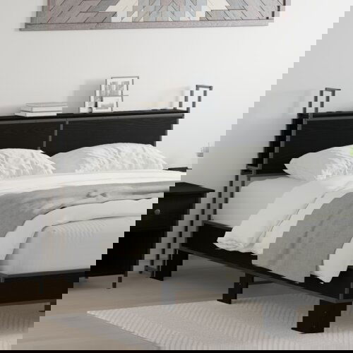 VidaXL Headboard za shranjevanje z postajo za polnjenje Črni hrast Slike