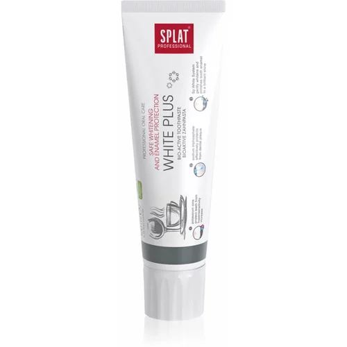 Splat Professional White Plus bioaktivna zobna pasta za nežno beljenje zob in zaščito zobne sklenine 100 ml