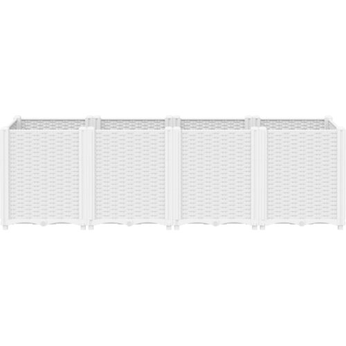  Vrtna sadilica bijela 160 x 40 x 53 cm od PP-a Slike