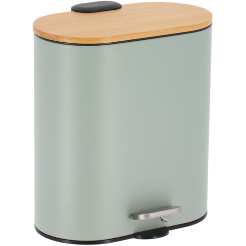 Tendance kanta za smeće na pedalu 5L soft close metal-bambus, zelena Cijene