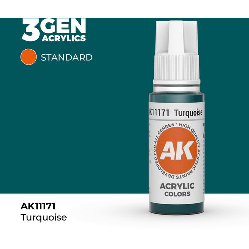 AK Interactive Turquoise 17ml - 3rd Gen Akrilna Boja AK11171 Slike
