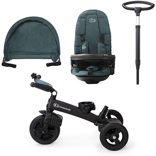Kinderkraft otro&amp;scaron;ki tricikel 5v1 easytwist midnight green Slike