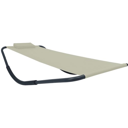 vidaXL Vrtni ležalnik krem 200x90 cm iz jekla Cene