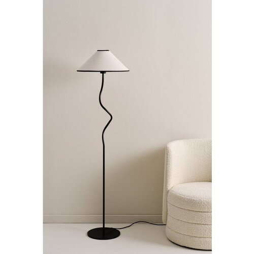 Jotex Bela/črna tekstilna zatemnitvena stoječa svetilka (vi&amp;scaron;ina 148 cm) Juliet &amp;ndash; Slike