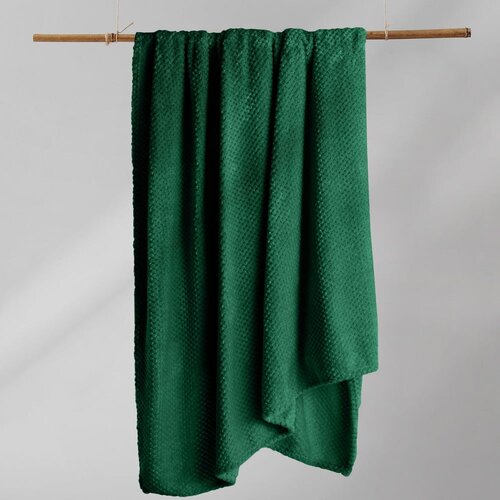 Restilo Temno zelena odeja iz mikrovlaken DecoKing Henry, 170 x 210 cm Slike