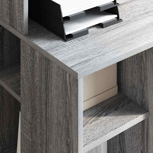  Stol s policom Siva Sonoma 90 x 48 x 101,5 cm Konstruirano drvo Slike