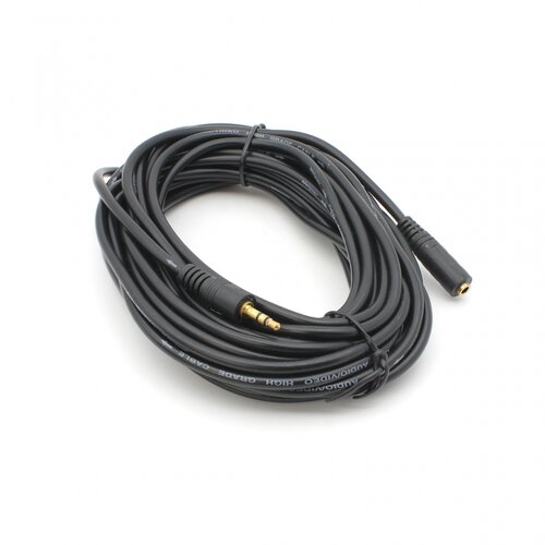  JWD-AUDIO5 Stereo Kabl 3.5mm, Mu&amp;scaron;ki ulaz na ženski ulaz, 10m, Crni Slike