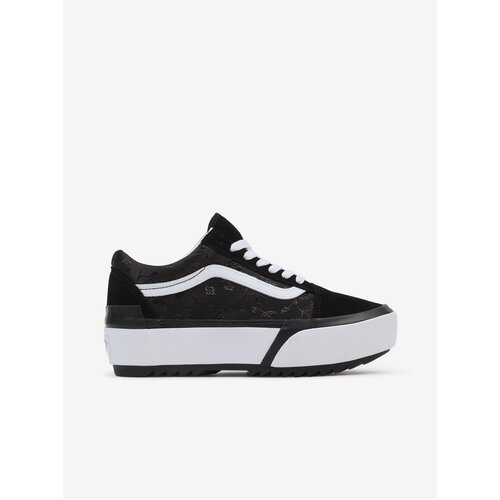 Vans Black Women&amp;#039;s Floral Suede Details Platform Sneakers - Women Slike