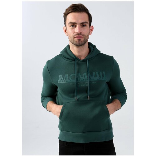 Lee Cooper Men's Hooded Emerald Green Sweatshirt 231 Lcm 241016 Garen Emerald Green Slike