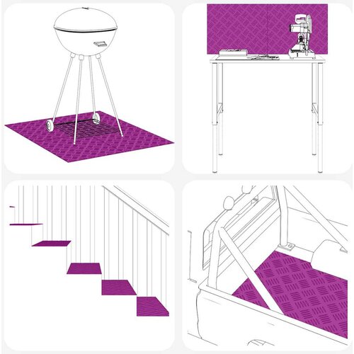  Stepenica Pravokutni 4 pcs Srebrno 100 x 40 cm Aluminij Slike