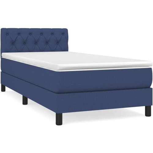 Maison Chic Box spring postelja - Vzmetna postelja z vzmetnico moder 80x200 cm blago SL6459, (21887721) Cene