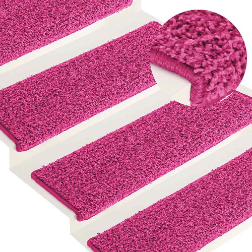  Prostirke za stepenice 15 kom 65x21x4 cm roze pravokutni rub Cene