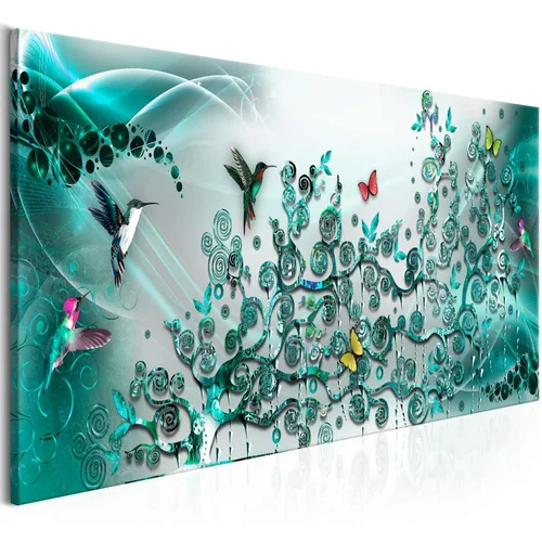  Slika - Hummingbirds Dance (1 Part) Turquoise Narrow 135x45