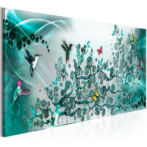  Slika - Hummingbirds Dance (1 Part) Turquoise Narrow 135x45 Slike