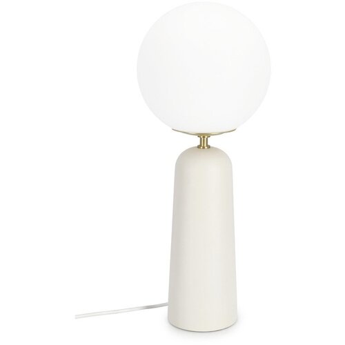 BIZZOTTO Bijela metalna stolna lampa sa staklenim sjenilom (visina 51 cm) Delphine – Cene