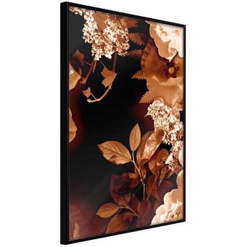  Poster - Flower Decoration in Sepia 30x45 Slike