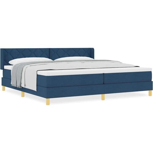  Boxspring - Krevet s oprugama s madracem Plava 200 x 200 cm tkanina Slike