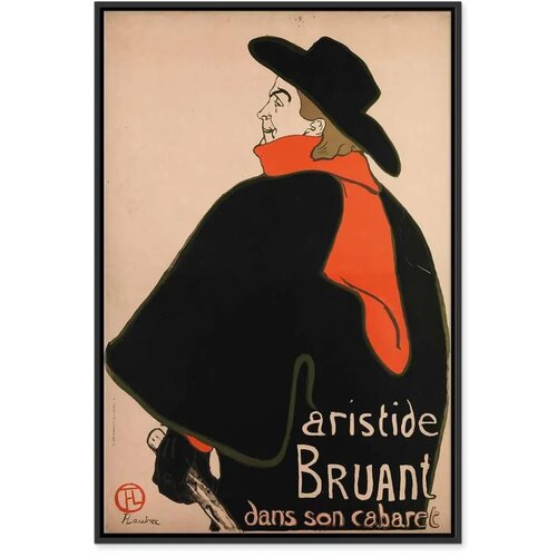  Slika - Aristide Bruant: Dans son cabaret (1 Part) Vertical 60x90 U crnom drvenom okviru Slike