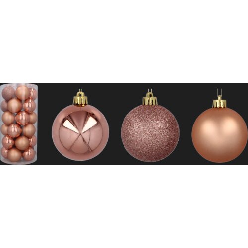 Molarem Home Set od 30 kuglica za božićno drvce &amp;ndash; 6 cm, roza Slike