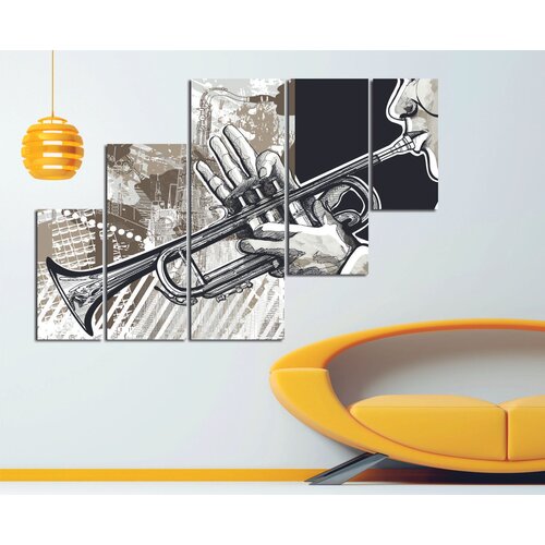 Wallity ST071 multicolor decorative mdf painting (5 pieces) Cene
