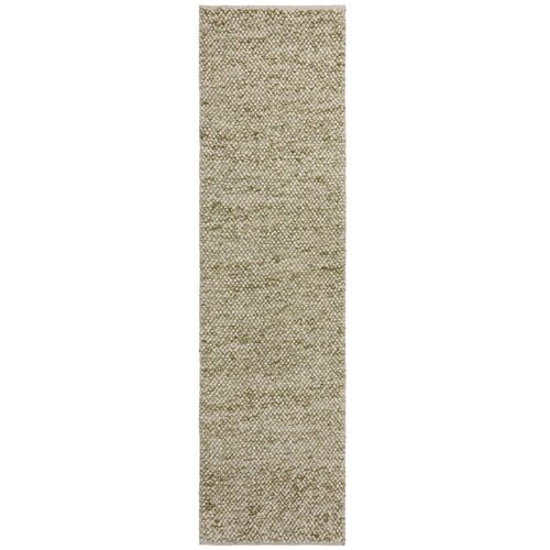 Flair Rugs Kaki zelen ročno tkan tekač iz mešanice volne 60x230 cm Minerals – Cene