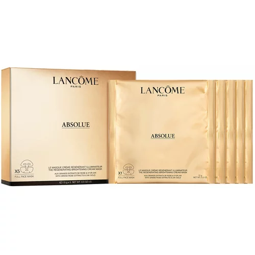 Lancome Absolue Golden Cream maska za lice, 5 kom