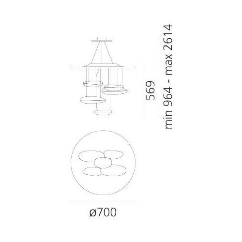 ARTEMIDE 1477110A - led prigu&amp;scaron;iva luster na sajli mercury LED/29W/230V 3000K Slike