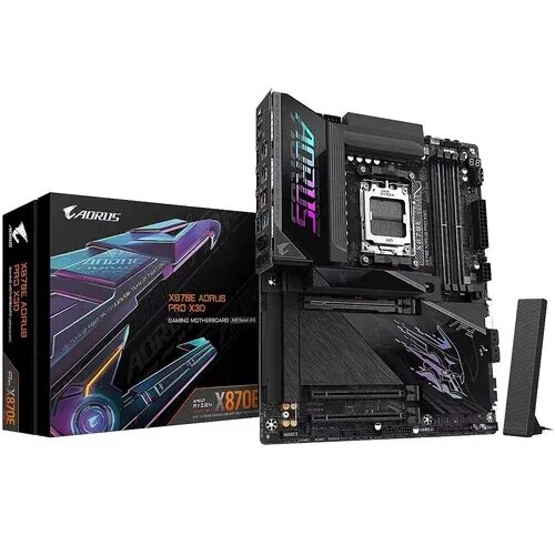 Gigabyte X870E AORUS PRO X3D Motherboard - Supports AMD Ryzen 9000 CPUs, 18+2+2 Phases Digital VRM, up to 9000Hz DDR5 (OC), 2xPCIe 5.0 + 2xPCIe 4.0, Wi-Fi 7, 5GbE LAN, USB 4 Slike