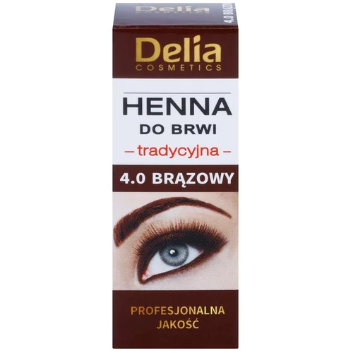Delia Cosmetics Henna boja za obrve nijansa 4.0 Brown 2 g + 2 ml
