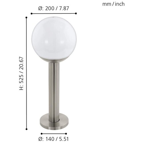 Eglo 33565 - LED prigu&amp;scaron;iva spolja&amp;scaron;nja lampa NISIA-C 1xE27/9W/230V 525 mm IP44 Slike