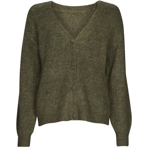 Vila Telovniki &amp;amp; Jope VIJAMINA OVERSIZE L/S KNIT CARDIGAN- Kostanjeva Slike