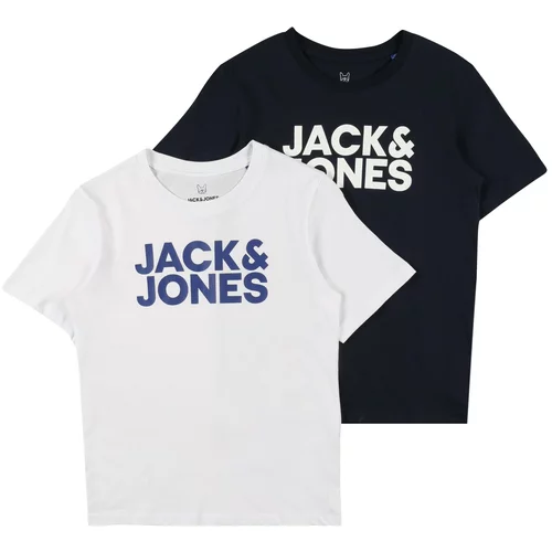 Jack & Jones Majica modra / nočno modra / bela