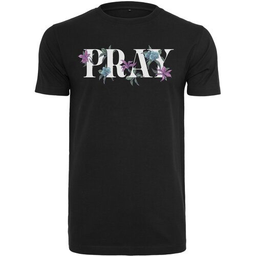 MT Men Black T-shirt Flower Pray Tee Cene