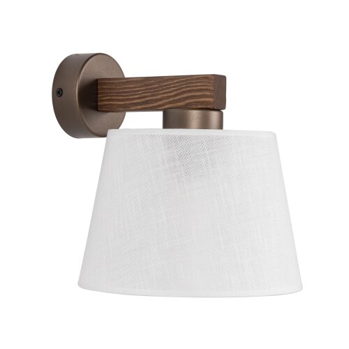  Brilagi - Zidna lampa LATTE 1xE27/15W/230V borovina/bela Slike