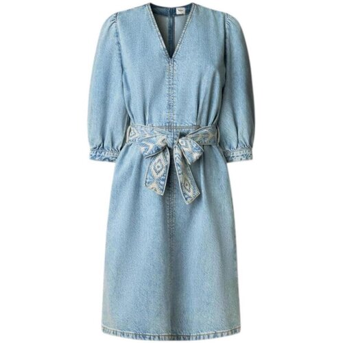PepeJeans Kratke obleke PL9537842 000 Modra Cene