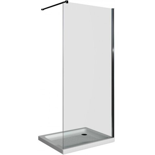 Armal tu&amp;scaron; stena Modul 100X200 krom profil, fiksna prozorno steklo, prečni nosilec Slike